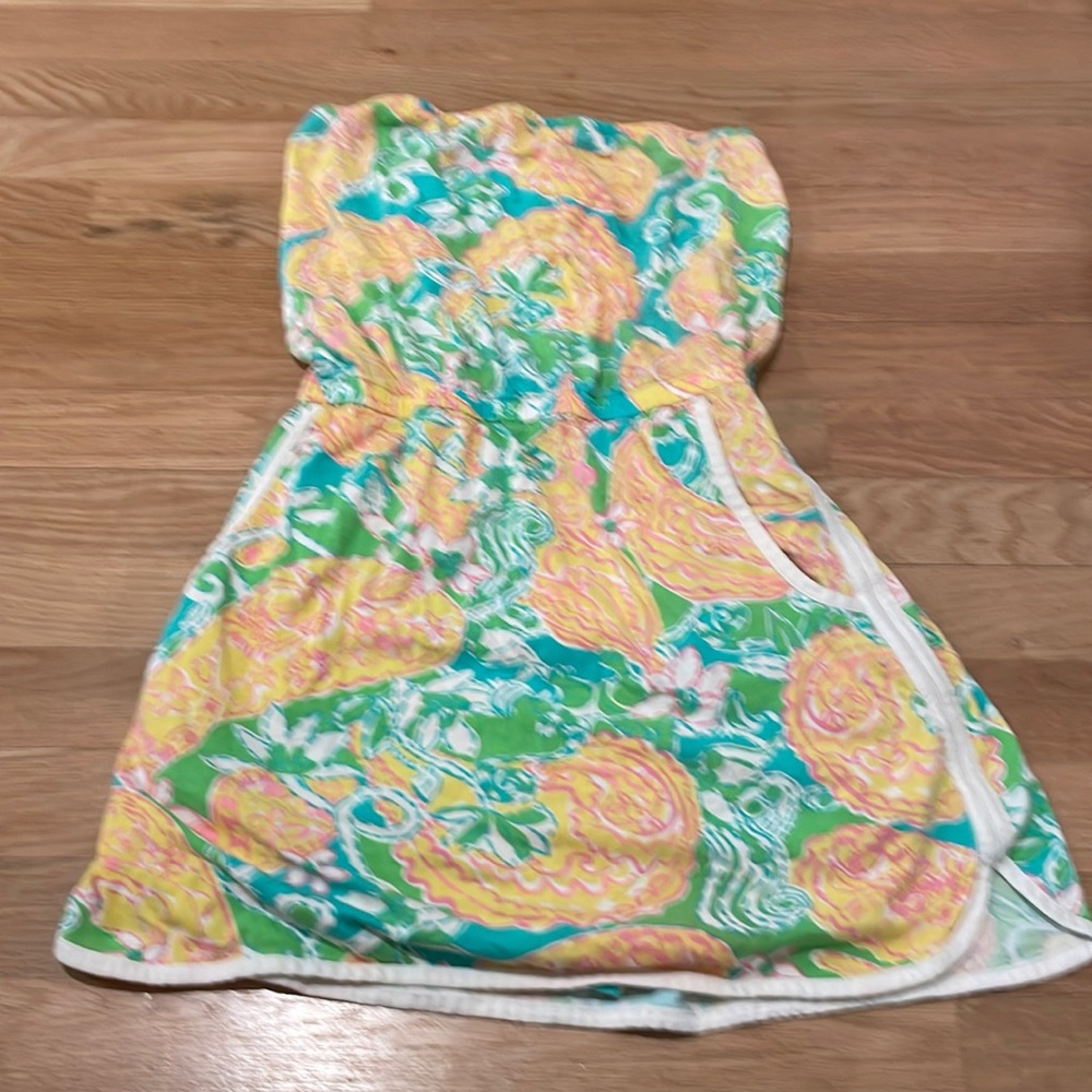 Lilly Pulitzer strapless cover up/romper size S